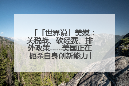 「世界说」美媒：关税战、砍经费、排外政策……美国正在扼杀自身创新能力