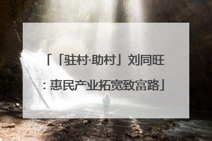 「驻村·助村」刘同旺：惠民产业拓宽致富路