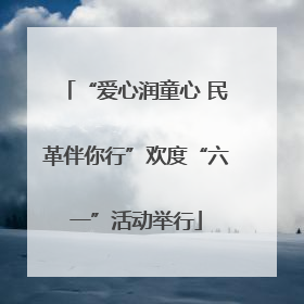 “爱心润童心 民革伴你行”欢度“六一”活动举行