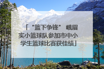 “篮下争锋” 峨眉实小篮球队参加市中小学生篮球比赛获佳绩
