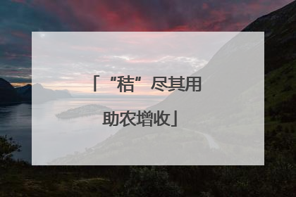 “秸”尽其用 助农增收