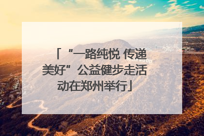 “一路纯悦 传递美好”公益健步走活动在郑州举行
