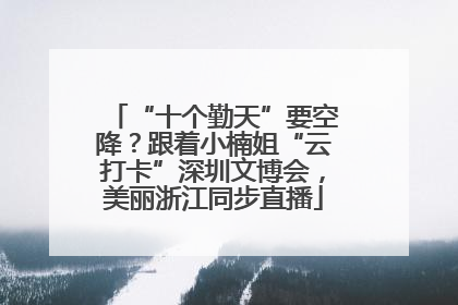 “十个勤天”要空降？跟着小楠姐“云打卡”深圳文博会，美丽浙江同步直播