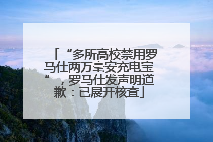 “多所高校禁用罗马仕两万毫安充电宝”，罗马仕发声明道歉：已展开核查