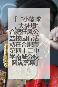 “小篮球，大梦想”合肥狂风公益校园行活动在合肥市第四十二中学南城分校圆满落幕