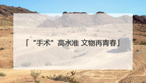 “手术”高水准 文物再青春