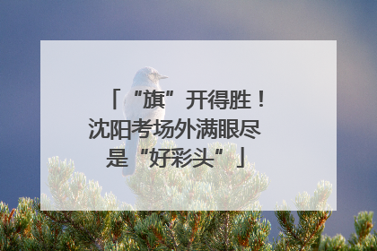 “旗”开得胜！沈阳考场外满眼尽是“好彩头”