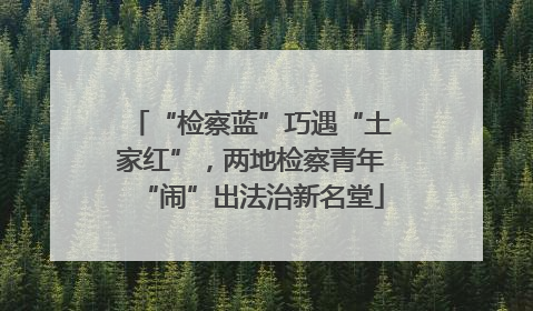 “检察蓝”巧遇“土家红”，两地检察青年“闹”出法治新名堂