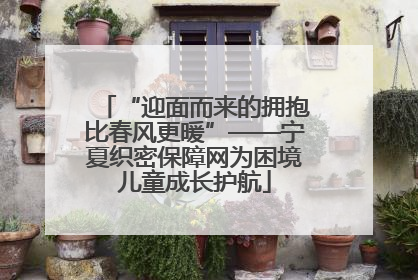 “迎面而来的拥抱比春风更暖”——宁夏织密保障网为困境儿童成长护航