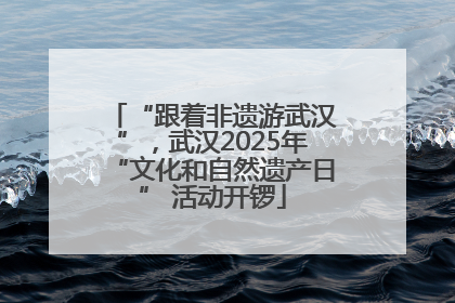 “跟着非遗游武汉”，武汉2025年“文化和自然遗产日” 活动开锣