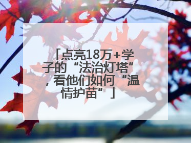点亮18万+学子的“法治灯塔”，看他们如何“温情护苗”