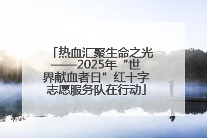 热血汇聚生命之光——2025年“世界献血者日”红十字志愿服务队在行动