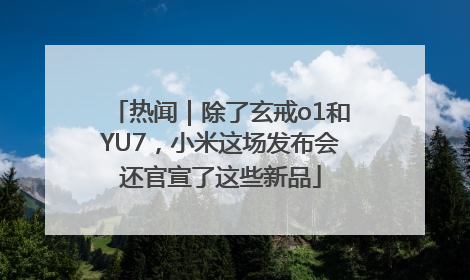 热闻｜除了玄戒o1和YU7，小米这场发布会还官宣了这些新品