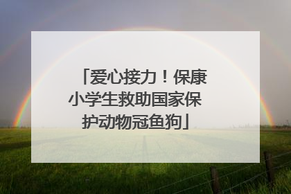 爱心接力！保康小学生救助国家保护动物冠鱼狗