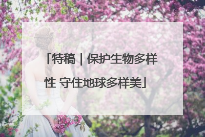特稿｜保护生物多样性 守住地球多样美