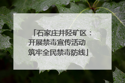 石家庄井陉矿区：开展禁毒宣传活动 筑牢全民禁毒防线