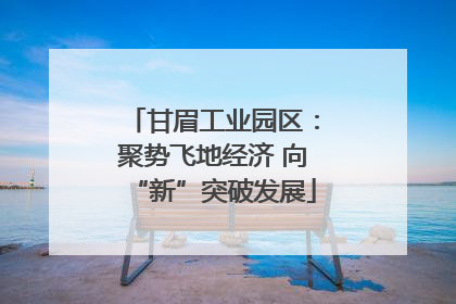 甘眉工业园区：聚势飞地经济 向“新”突破发展