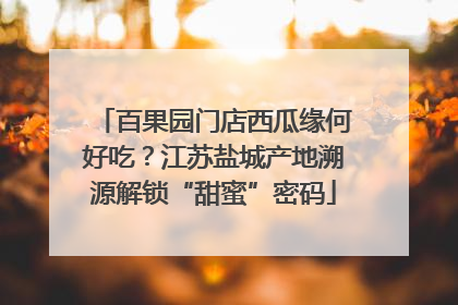 百果园门店西瓜缘何好吃？江苏盐城产地溯源解锁“甜蜜”密码