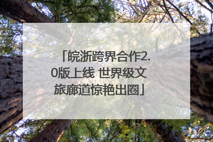 皖浙跨界合作2.0版上线 世界级文旅廊道惊艳出圈