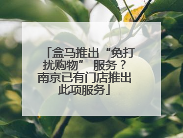 盒马推出“免打扰购物” 服务？南京已有门店推出此项服务
