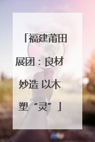 福建莆田展团：良材妙造 以木塑“灵”
