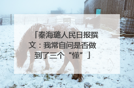 秦海璐人民日报撰文：我常自问是否做到了三个“懂”