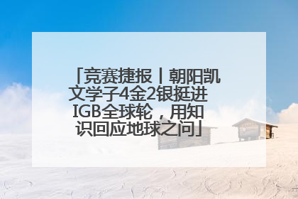 竞赛捷报丨朝阳凯文学子4金2银挺进IGB全球轮，用知识回应地球之问
