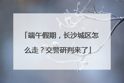 端午假期，长沙城区怎么走？交警研判来了