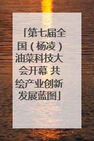 第七届全国（杨凌）油菜科技大会开幕 共绘产业创新发展蓝图