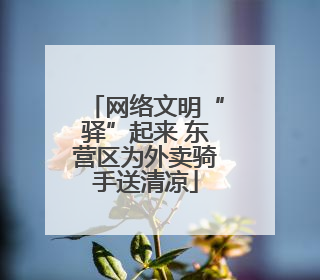 网络文明“驿”起来 东营区为外卖骑手送清凉