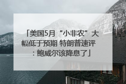 美国5月“小非农”大幅低于预期 特朗普速评：鲍威尔该降息了