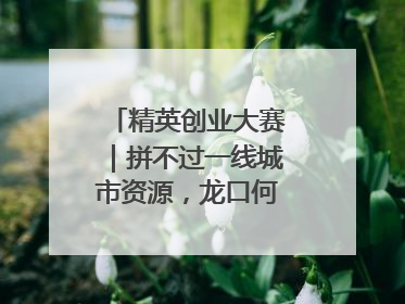 精英创业大赛｜拼不过一线城市资源，龙口何以这么强？