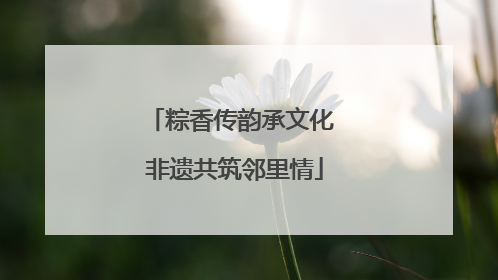 粽香传韵承文化 非遗共筑邻里情