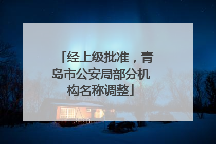 经上级批准，青岛市公安局部分机构名称调整
