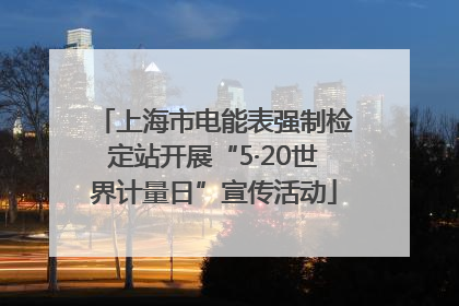 上海市电能表强制检定站开展“5·20世界计量日”宣传活动