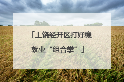 上饶经开区打好稳就业“组合拳”