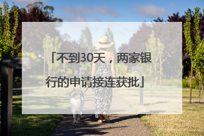 不到30天，两家银行的申请接连获批