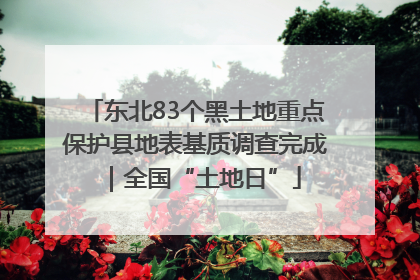东北83个黑土地重点保护县地表基质调查完成｜全国“土地日”