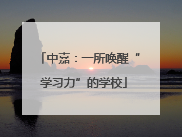 中嘉：一所唤醒“学习力”的学校
