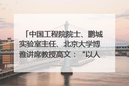 中国工程院院士、鹏城实验室主任、北京大学博雅讲席教授高文：“以人为本 智能向善” 推动文化与科技相生相促｜聚焦2025文化强国建设高峰论坛
