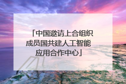 中国邀请上合组织成员国共建人工智能应用合作中心