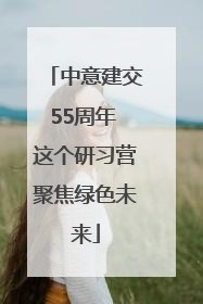 中意建交55周年 这个研习营聚焦绿色未来