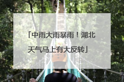 中雨大雨暴雨！湖北天气马上有大反转