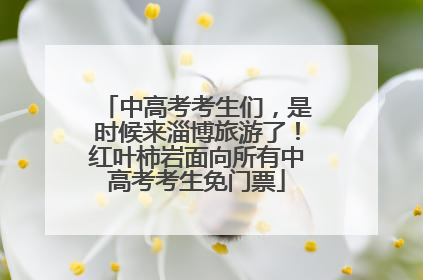 中高考考生们，是时候来淄博旅游了！红叶柿岩面向所有中高考考生免门票