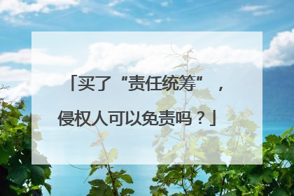 买了“责任统筹”，侵权人可以免责吗？
