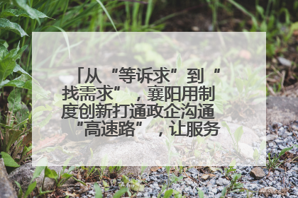 从“等诉求”到“找需求”，襄阳用制度创新打通政企沟通“高速路”，让服务“一键直达”