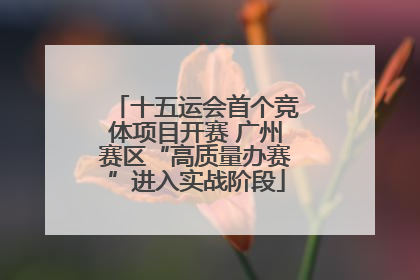 十五运会首个竞体项目开赛 广州赛区“高质量办赛”进入实战阶段