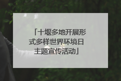 十堰多地开展形式多样世界环境日主题宣传活动
