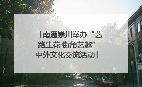 南通崇川举办“艺路生花·街角艺趣”中外文化交流活动
