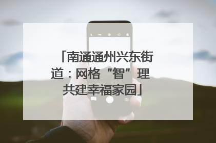 南通通州兴东街道：网格“智”理 共建幸福家园